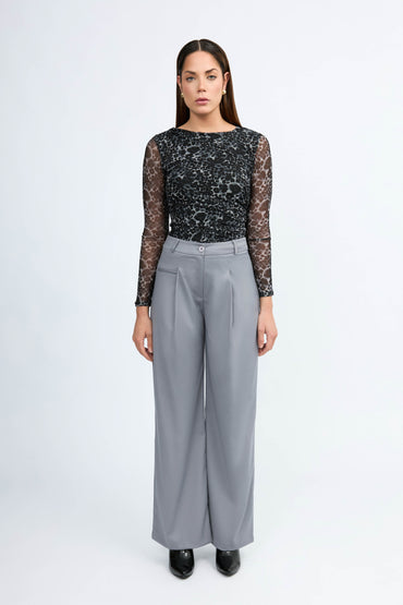 Pantalon Sastre Recto Danna Plomo