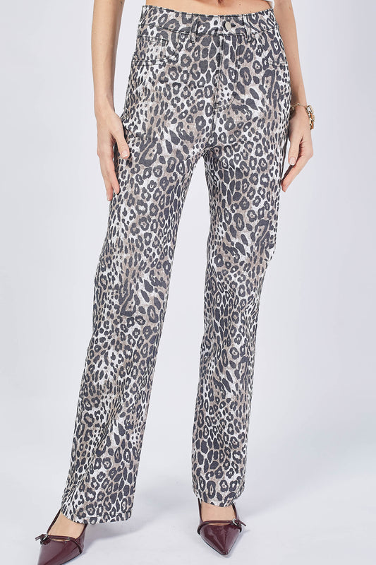 PANTALON ANIMAL PRINT GRIS LEONELA