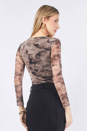 Polo tull manga larga Laura