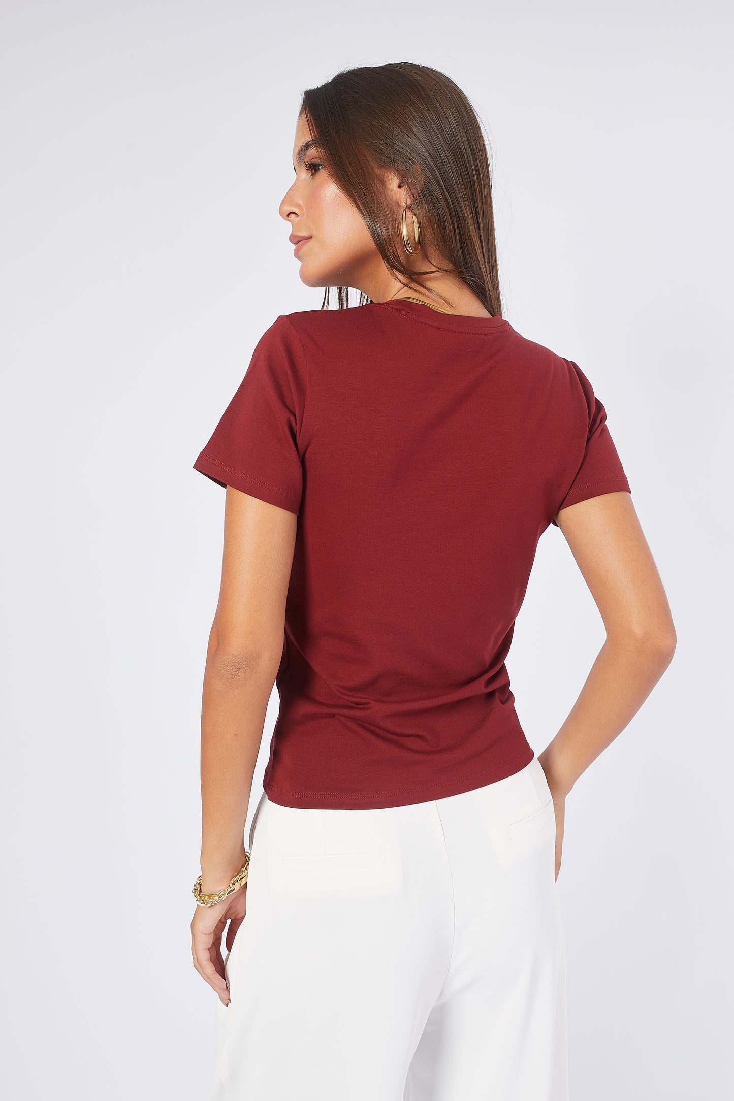 POLO ALGODON PIMA MUJER CAMILA BURGUNDY