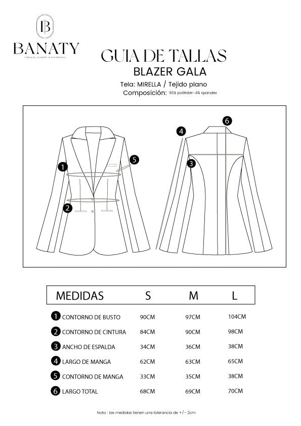 BLAZER GALA CON BOLSILLOS FUNCIONALES MUJER BANATY