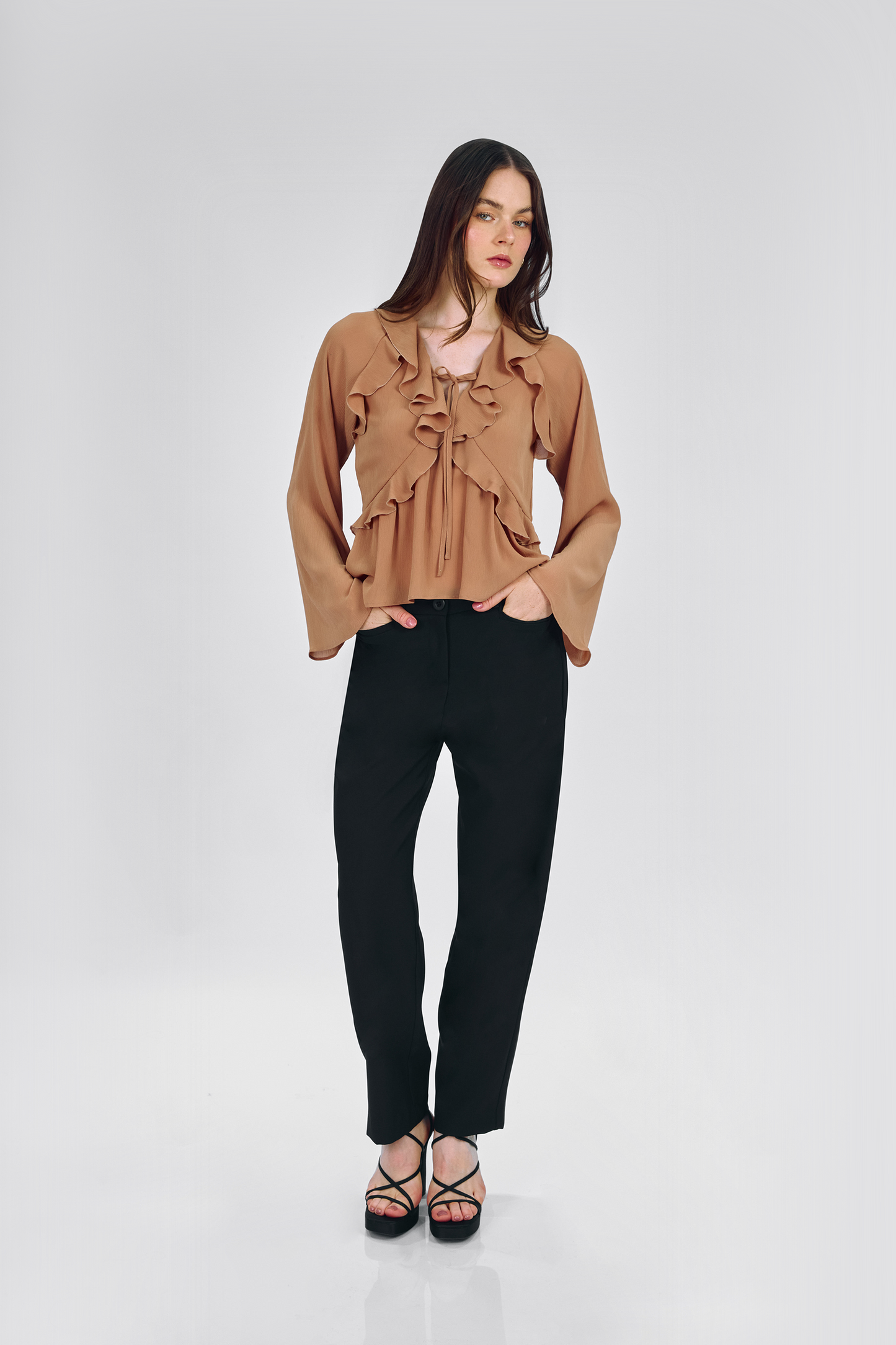 BLUSA FLUIDA MANGA LARGA IRIS DE MUJER BANATY