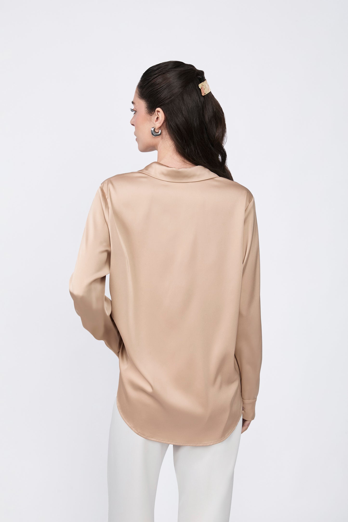 Blusa de Seda Beige
