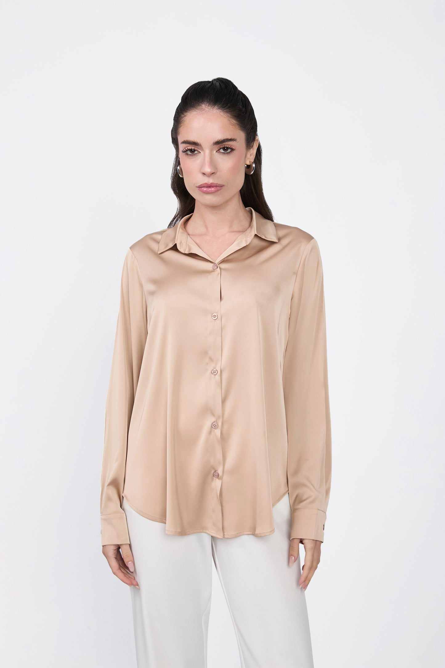 Blusa de Seda Beige