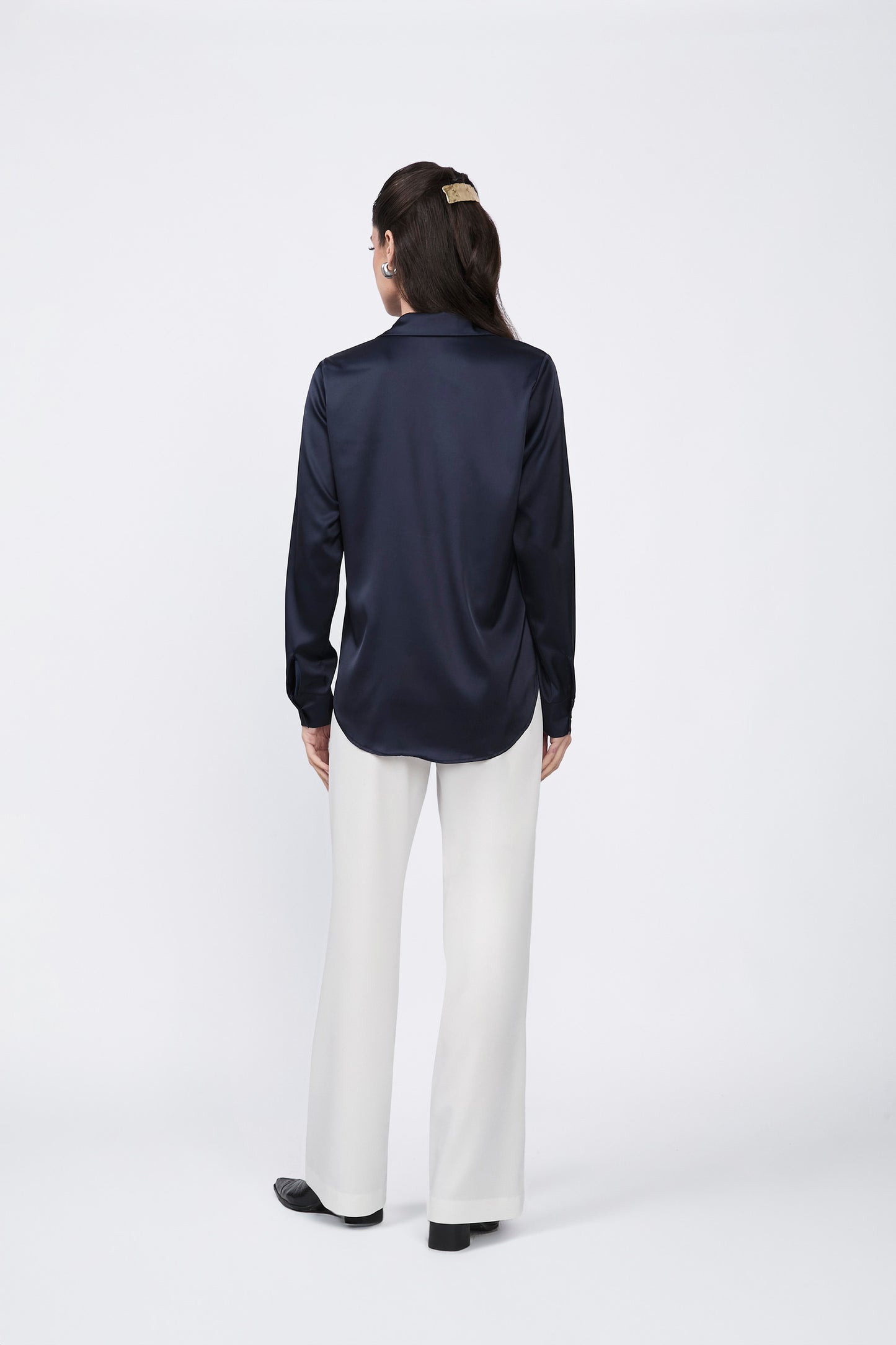 Blusa de Seda Marino