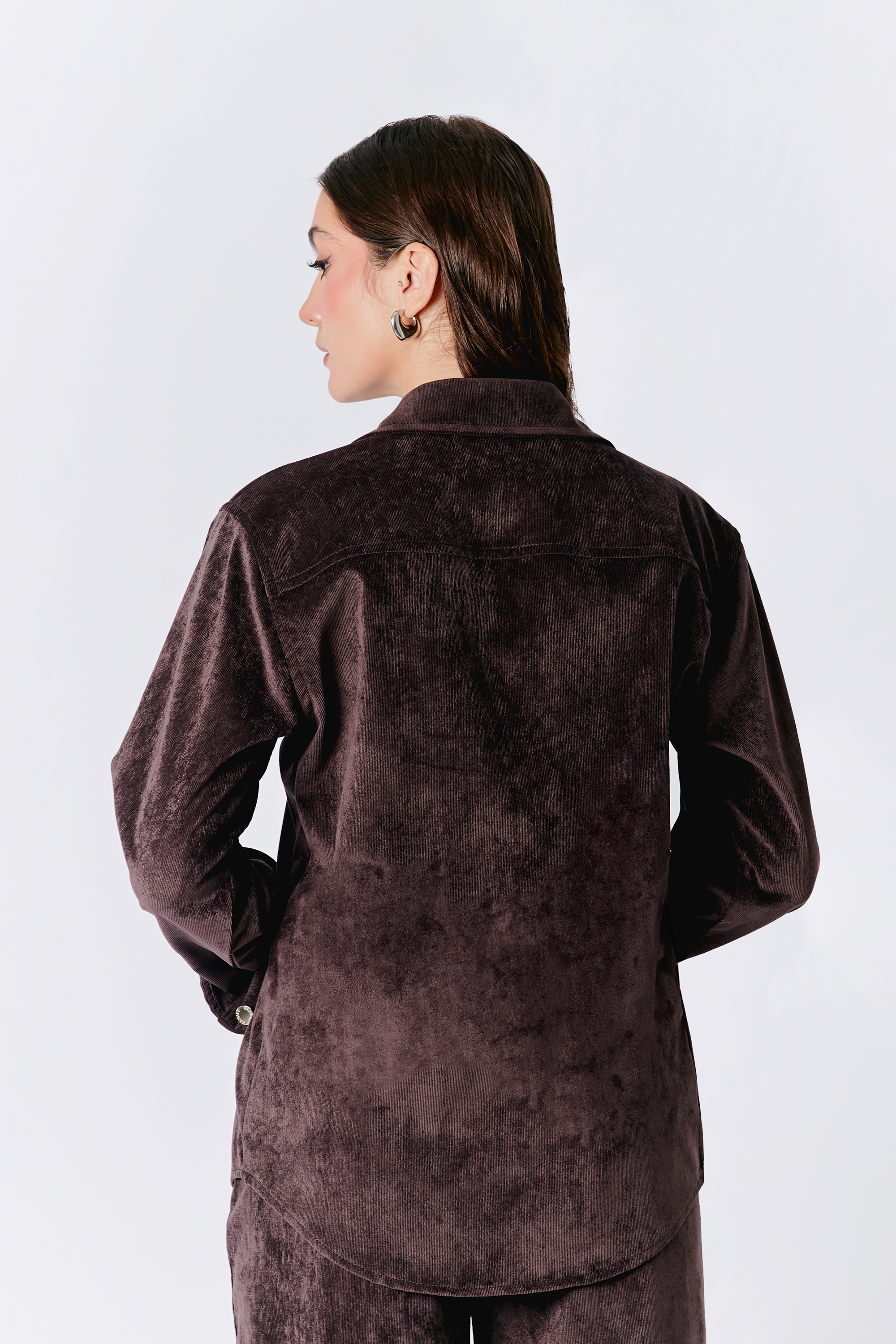 CAMISA THAIS DE CORDUROY MANGA LARGA MARRÓN