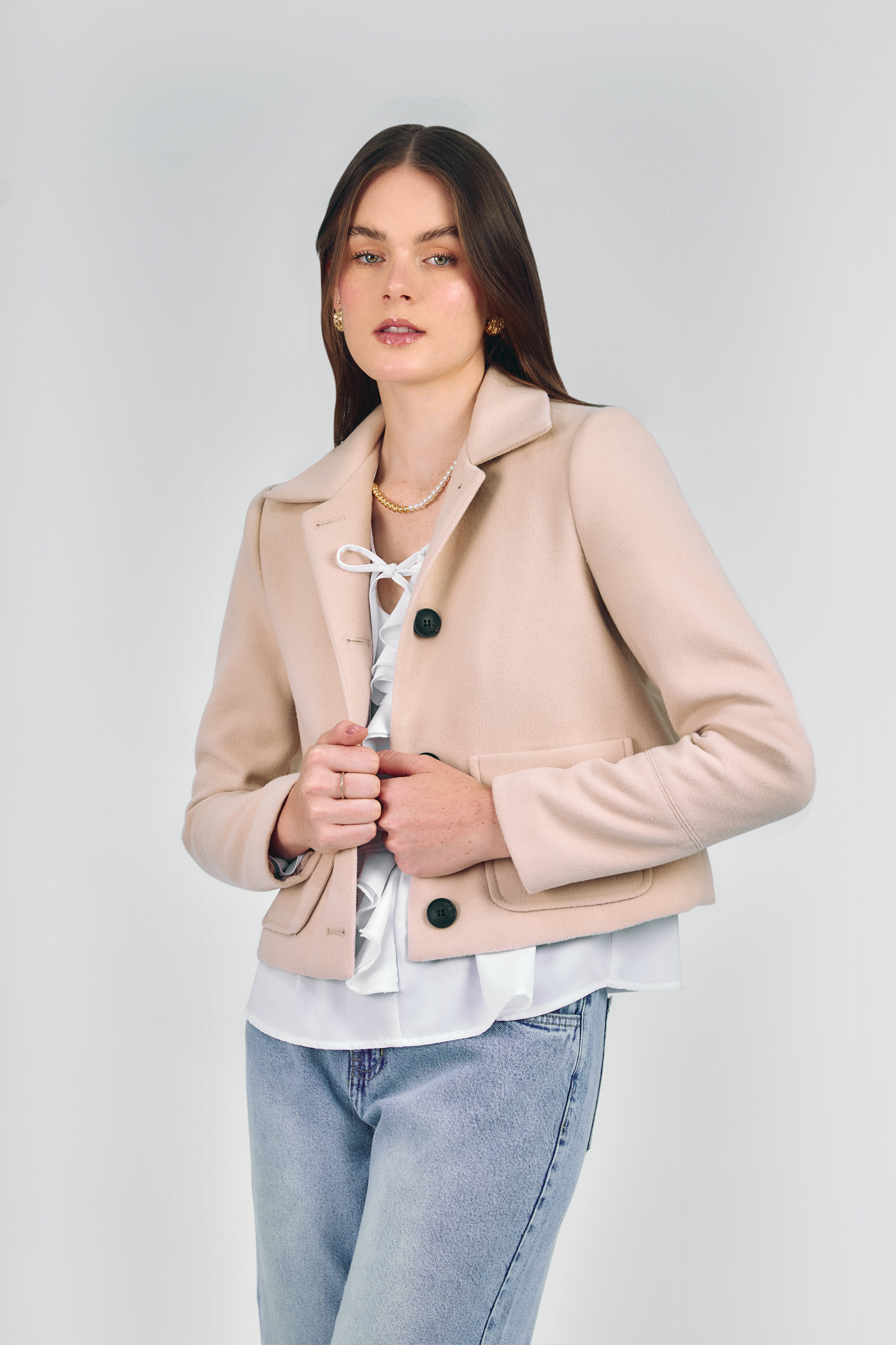CASACA CROP SASTRE MADISON DE MUJER BANATY
