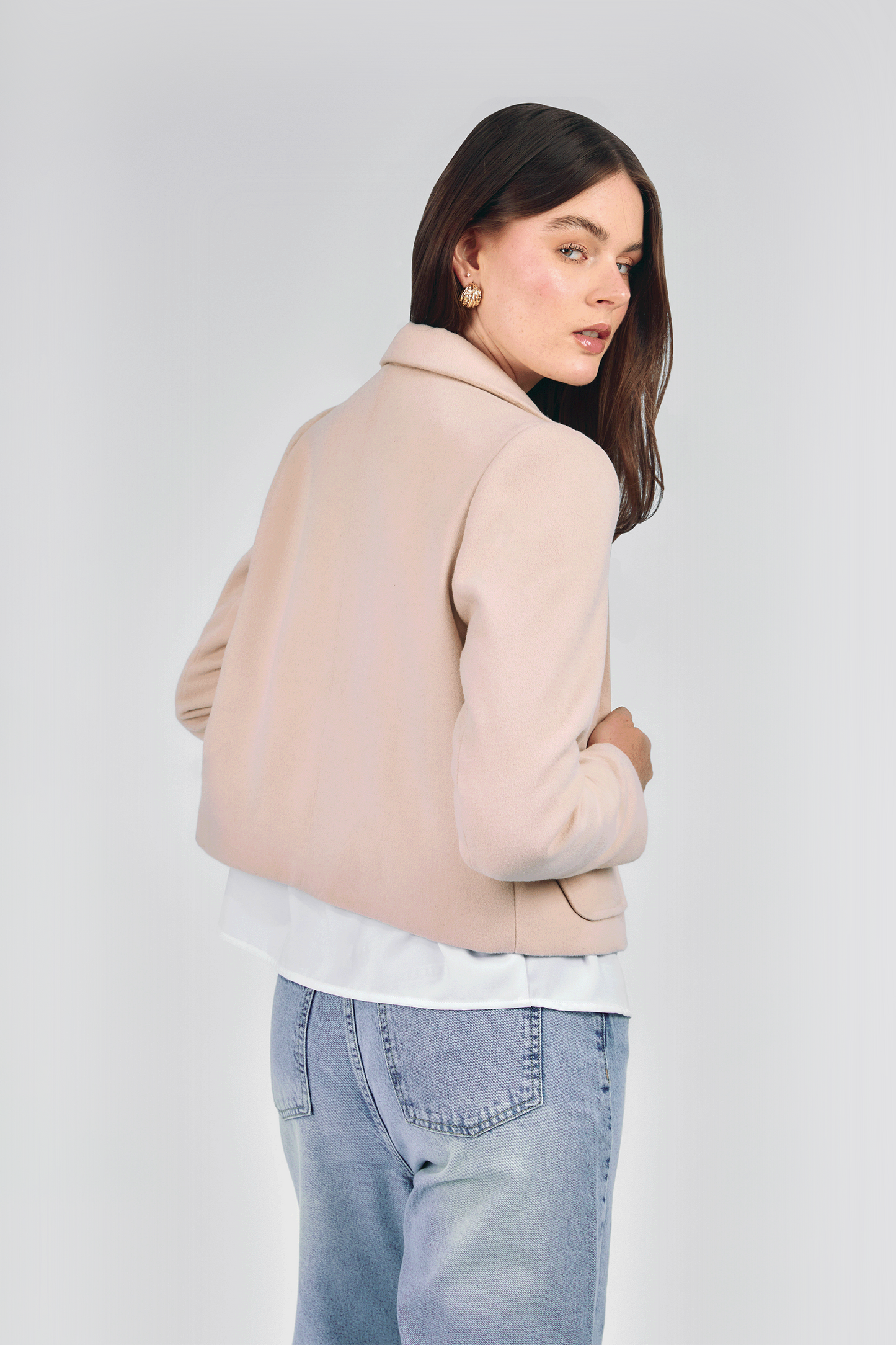CASACA CROP SASTRE MADISON DE MUJER BANATY