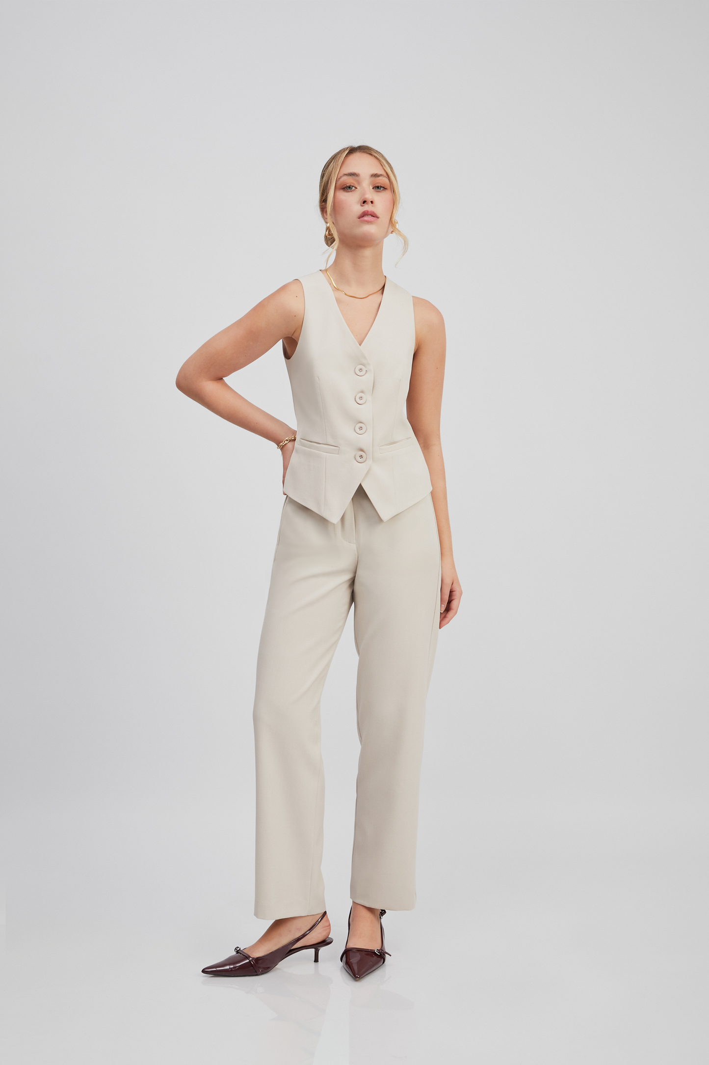 PANTALÓN SASTRE BEIGE