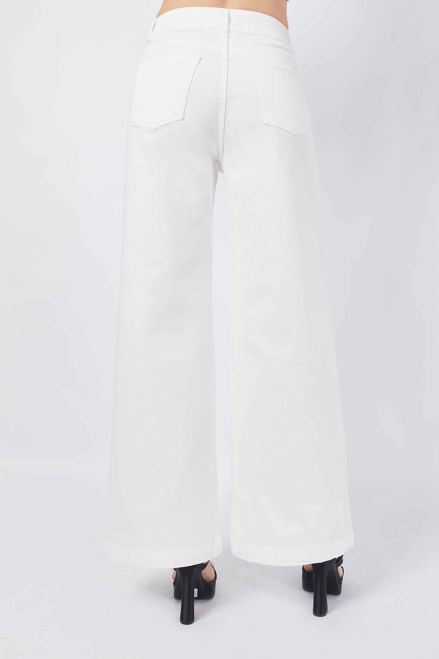 MAXI WIDE LEG JEANS PISTACHO PERLA