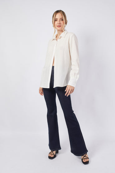 Denim Flare Petite azul marine