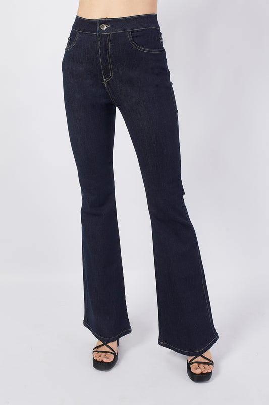 Denim Flare Petite azul marine