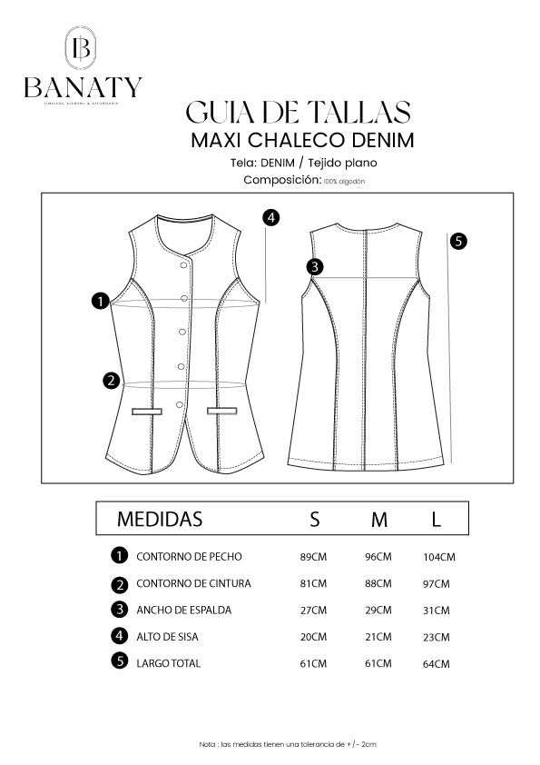 MAXI DENIM VEST SKY BLUE DAY