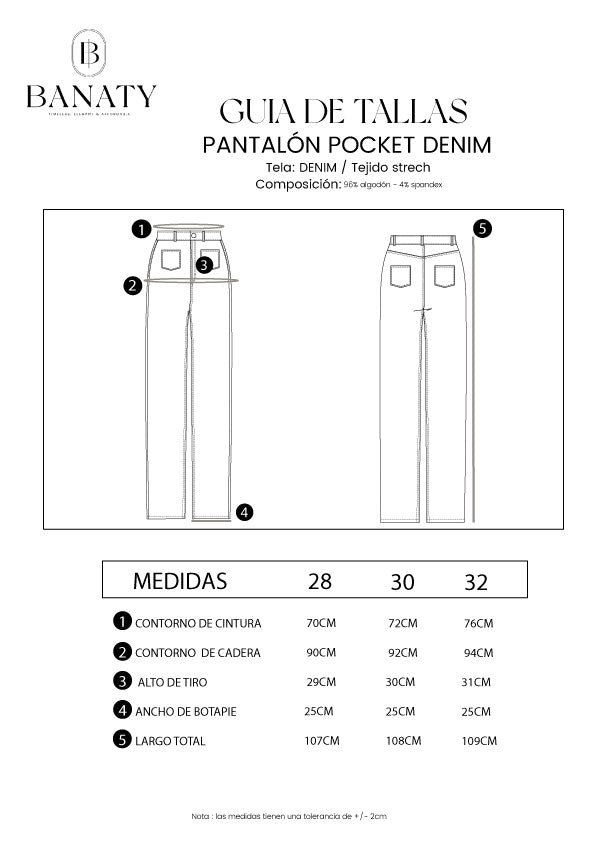 Pantalón Pocket Denim Azul Marine