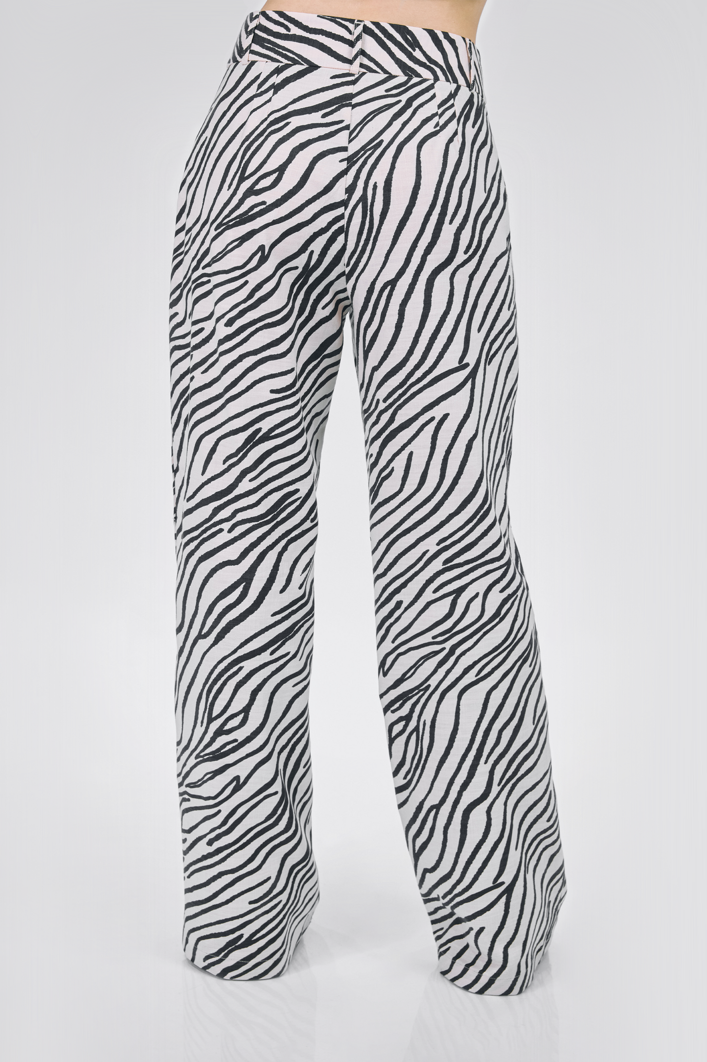 PANTALON DE LINO GHADA PRINT CEBRA