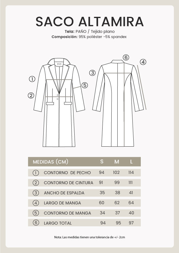 SACO ALTAMIRA LARGO CON BOLSILLOS FUNCIONALES MARRON