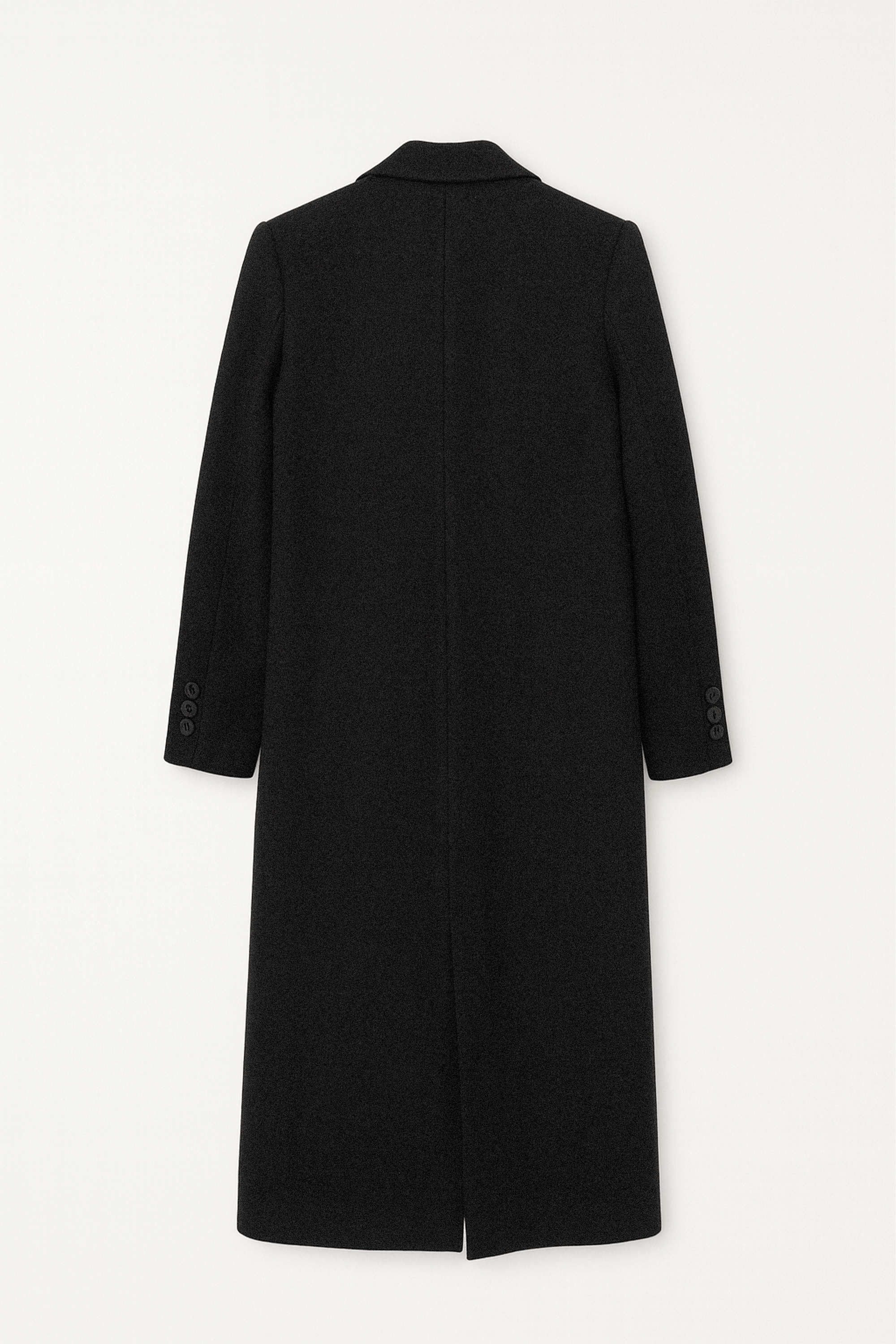 Saco Cameron largo con solapa y bolsillos funcionales Negro