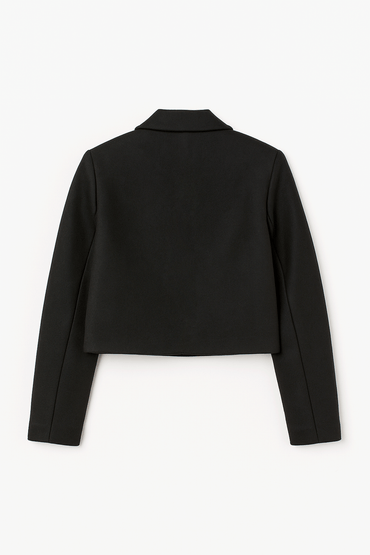 CASACA CROP SASTRE MADISON NEGRO