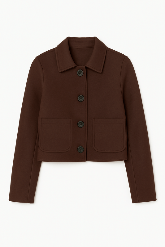 CASACA CROP SASTRE MADISON MARRON