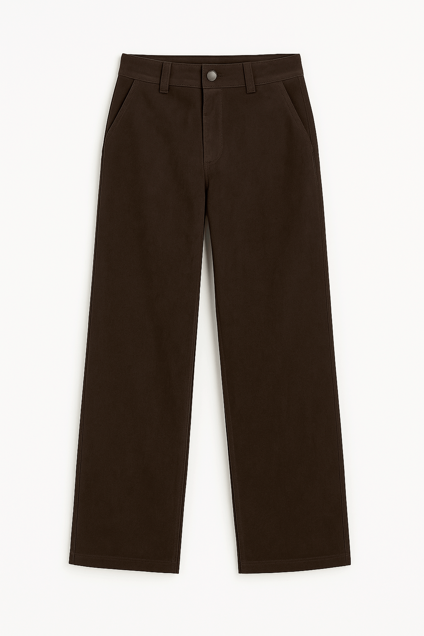 PANTALON A LA CINTURA RECTO THAIS MARRÓN