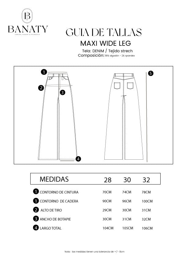 MAXI WIDE LEG JEANS PISTACHO LATTE