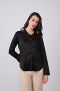 Blusa de Seda Negro