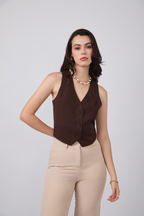 Chaleco Sastrero Marrón