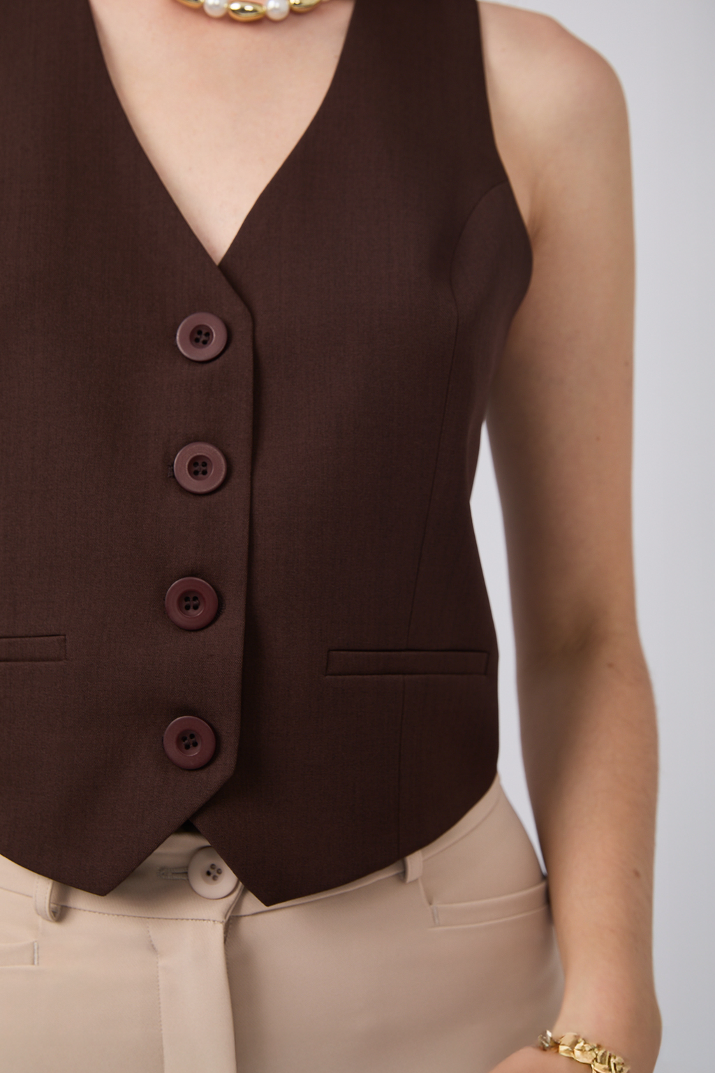 Chaleco Sastrero Marrón