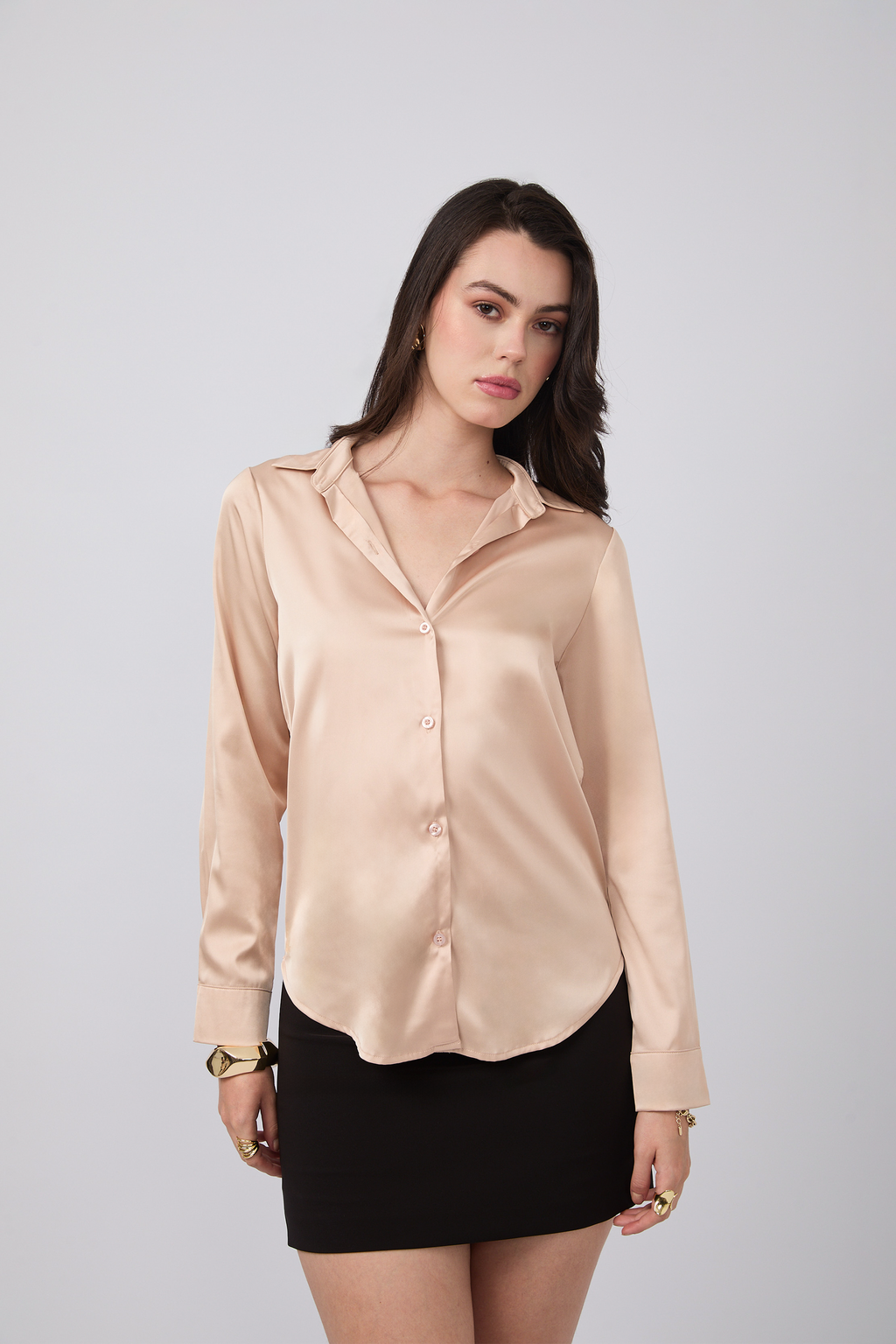 Blusa de Seda Beige