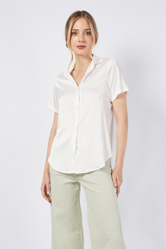 BLUSA DE SEDA MANGA CORTA MURIEL