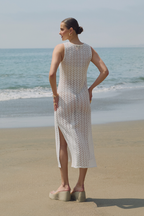 VESTIDO TEJIDO 100% ALGODÓN PERLA - LISA