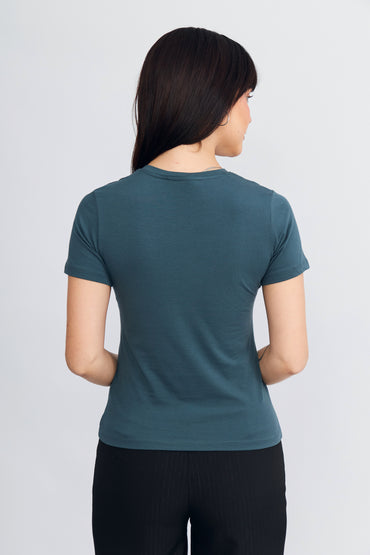 POLO ALGODON PIMA MUJER CAMILA VERDE BOTELLA