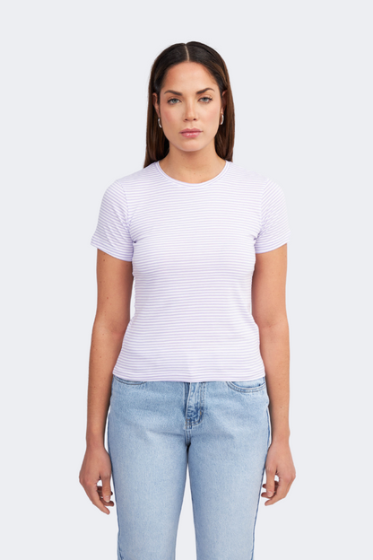 POLO ALGODON PIMA MUJER CAMILA LILA R.PERLA