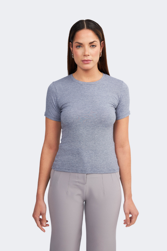 POLO ALGODON PIMA MUJER CAMILA AZUL ACERO