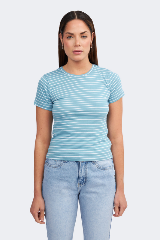 POLO ALGODON PIMA MUJER CAMILA TURQUESA R.PERLA