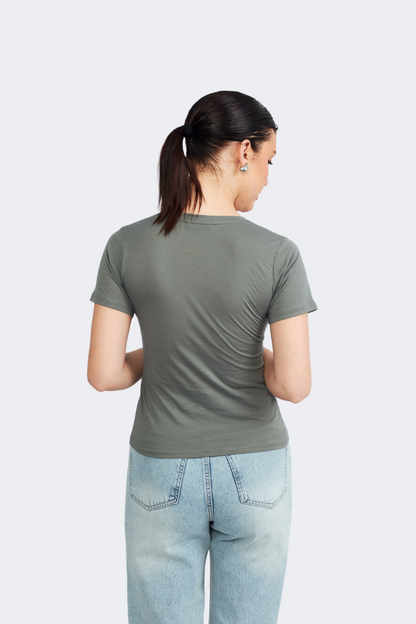 POLO ALGODON PIMA MUJER ESTEFANIA PLOMO