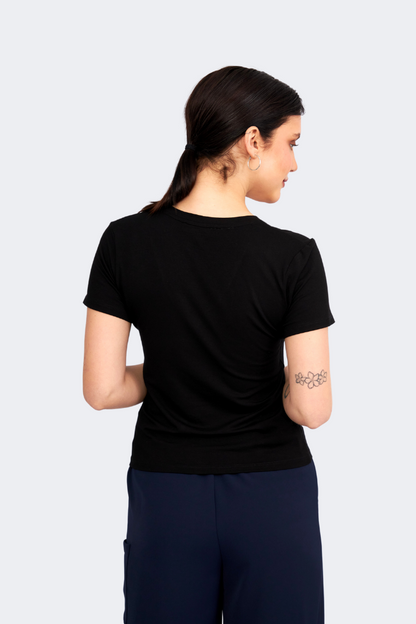 POLO ALGODON PIMA MUJER ESTEFANIA NEGRO