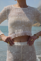 POLO TEJIDO ASIMÉTRICO MANGA LARGA - MACARENA