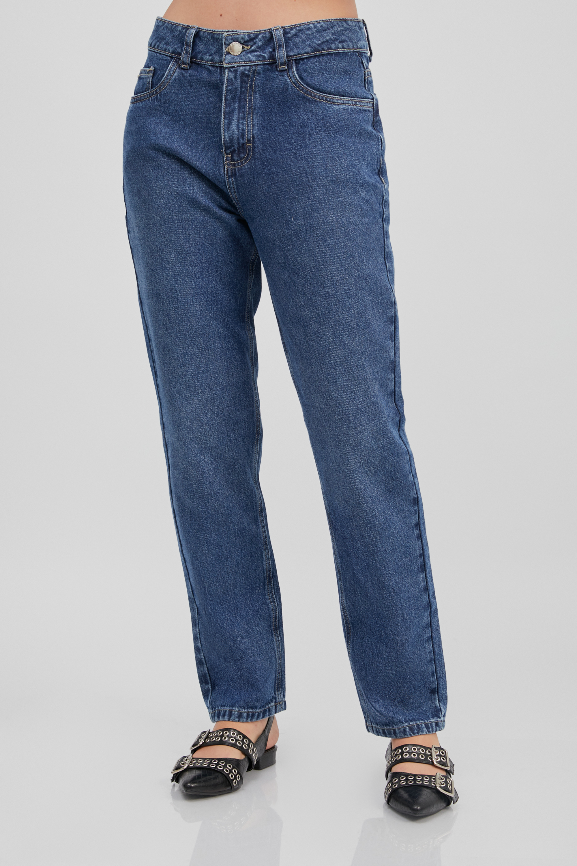 Mom Jean crystal blue