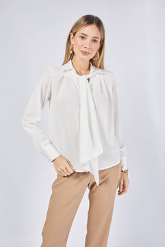 Blusa de Seda Cuello Camisero Ofelia