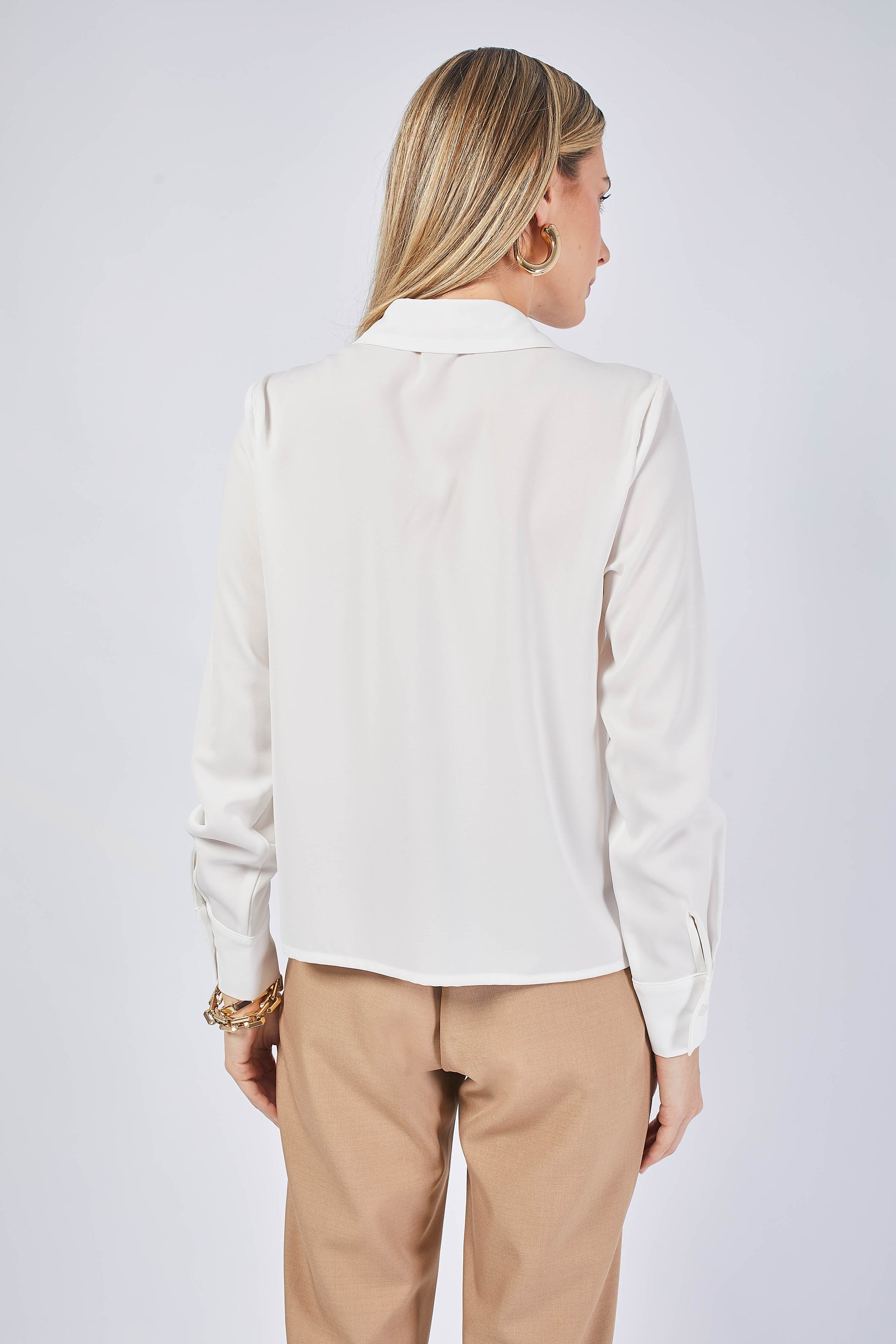 Blusa de Seda Cuello Camisero Ofelia