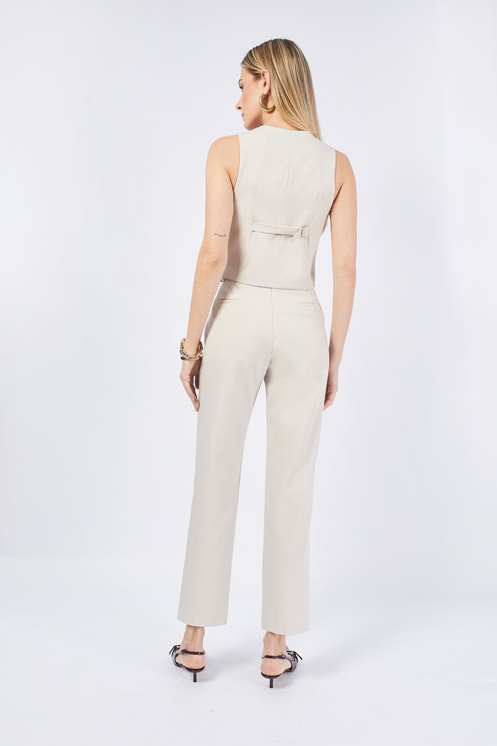 VIRGINIA BEIGE SLOUCHY TROUSERS