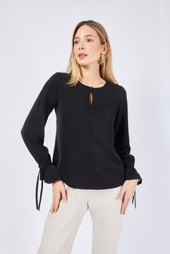 Blusa de Seda Manga Larga Eva