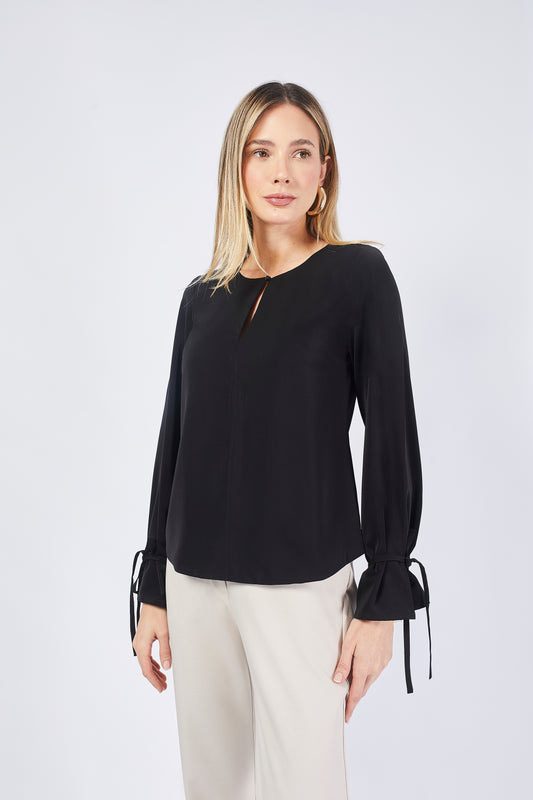 Blusa de Seda Manga Larga Eva