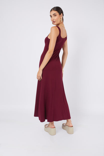 VESTIDO BLANCA BURGUNDY