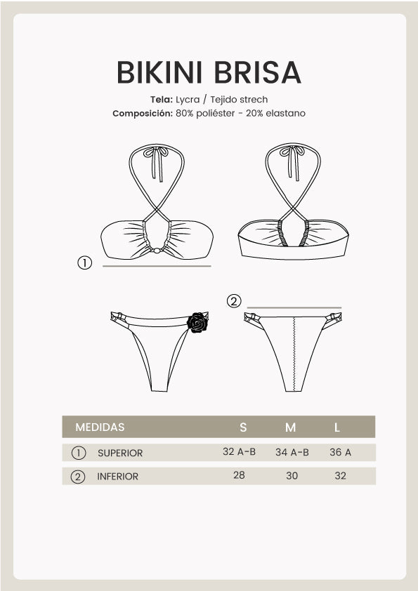 BIKINI CON DETALLE CROCHET CELESTE - BRISA