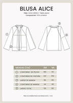 Blusa cuello V con lazo para amarrar negro - Alice