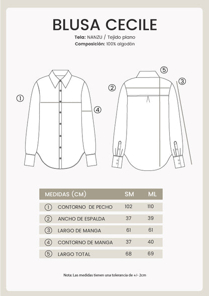 Blusa Cecile manga larga con aberturas laterales rosa