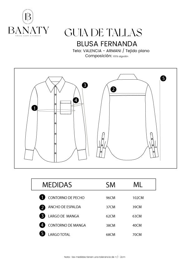 Blusa de Rayas Manga Larga Fernanda