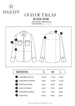 BLUSA DE SEDA MANGA LARGA RUBI